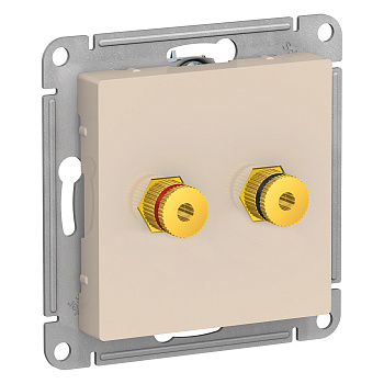 Аудиорозетка двойная AtlasDesign SE бежевый в Уссурийске