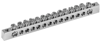 Шина PEN "земля-ноль" 6х9мм 14/2 Ni (14групп/крепеж по краям) IEK в Уссурийске