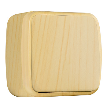 Выключатель 1-клавишный ОП Минск 10А светлое дерево EKF в Уссурийске