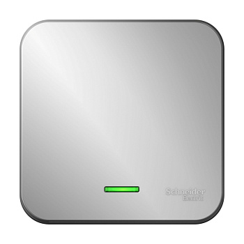 Выключатель одноклавишный BLANCA SE накладной с подсветкой с изолирующей пластиной алюминий в Уссурийске