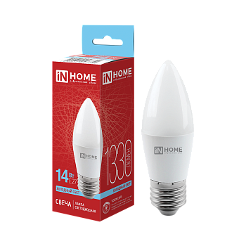 Лампа светодиодная LED-СВЕЧА-VC 14Вт 230В E27 6500K 1330Лм IN HOME в Уссурийске