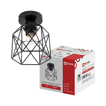 Светильник настенно-потолочный под лампу LOFT ATIKO-CL-E27-BL Е27 черный IN HOME в Уссурийске