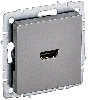 Розетка HDMI BRITE IEK сталь в Уссурийске