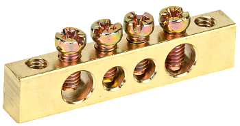 Шина PEN "земля-ноль" 6х9мм 4/2 (4группы/креп по краям) IEK в Уссурийске