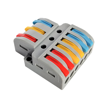 Клемма проходная разветвительная КПР 222-4136 с рычагами 3/6 полюса 0.08-2.5/4мм2 (3шт./уп.) IN HOME в Уссурийске