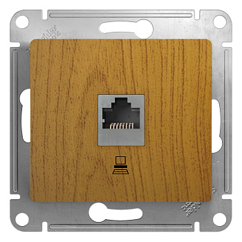 Розетка компьютерная Glossa SE дуб в Уссурийске