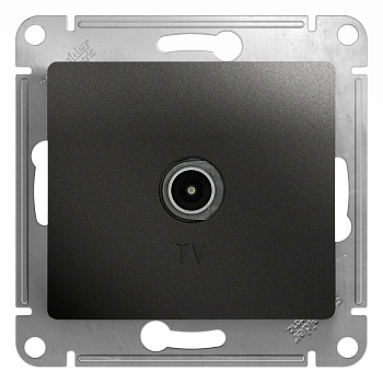 Розетка телевизионная проходная 4DB Glossa SE антрацит в Уссурийске