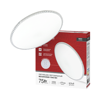 Светильник светодиодный NEO MYSTERY-7540-WH 75Вт 230В 4000K 6000Лм 375x58мм белый IN HOME в Уссурийске