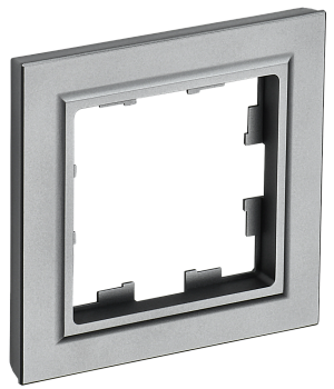 Рамка одинарная BRITE IEK сталь в Уссурийске