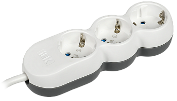 Удлинитель У03 3 места 2P+PE/5м 3х1,5мм2 16А/250В UNO IEK в Уссурийске