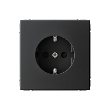 ARTGALLERY РОЗЕТКА с заземлением со шторками, 16А, механизм, КАРБОН в Уссурийске