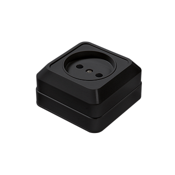 Розетка одинарная BOLLETO черная накладная 7022B IN HOME в Уссурийске