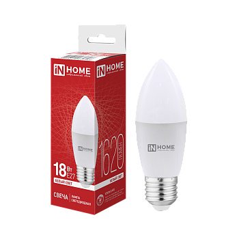 Лампа светодиодная LED-СВЕЧА-VC 18Вт 230В E27 4000K 1620Лм IN HOME в Уссурийске