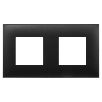 Рамка Avanti "Черный матовый", 2 поста (4 мод.) DKC в Уссурийске