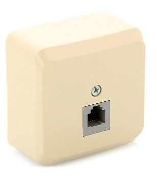 Розетка RJ11 телефонная ЭТЮД SE накладная крем в Уссурийске