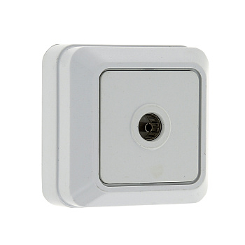 Розетка TV 1-местная 75Ом 5-862МГц белая Рим EKF PROxima в Уссурийске