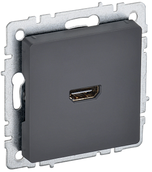 Розетка HDMI BRITE IEK графит в Уссурийске