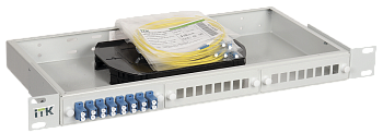 ITK 1U кросс укомплектованный: SC (duplex) 12шт; (OS2) в Уссурийске